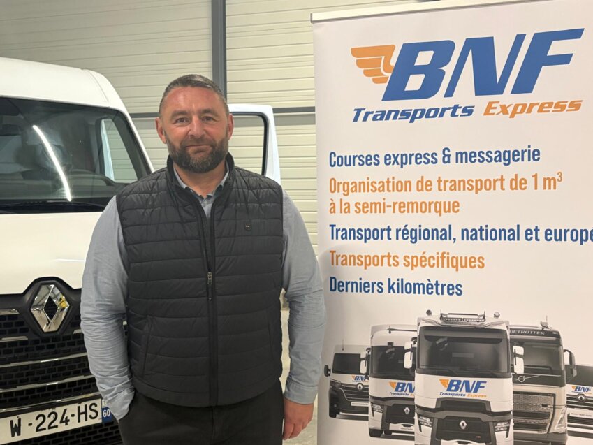 Bogdan Dobré, dirigeant de B.N.F Trans, installé récemment au sein de la nouvelle zone Saint-Mathurin.