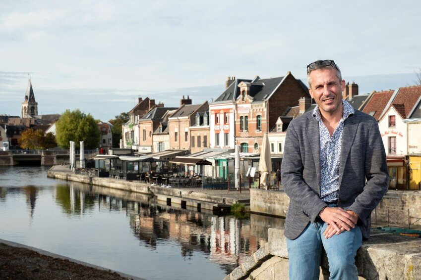 Bruno Asnar, président de l’Umih 80 depuis quatre ans et restaurateur dans le quartier très touristique de Saint-Leu à Amiens. © Cyrille Struy