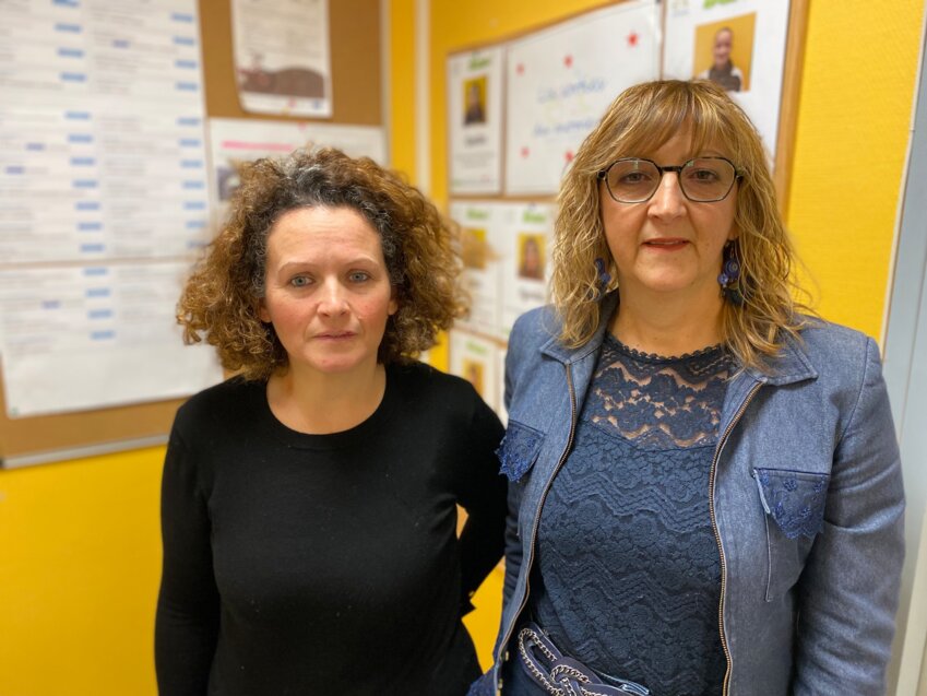 Rébecca Hornoy, responsable de l’E2C à Abbeville et responsable des actions de formations dans la Somme, et Christelle Morin, chargée de sourcing.