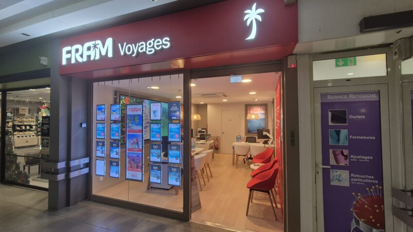 L'agence Fram intègre le pôle de 50 boutiques du centre commercial Aushopping. © Fram