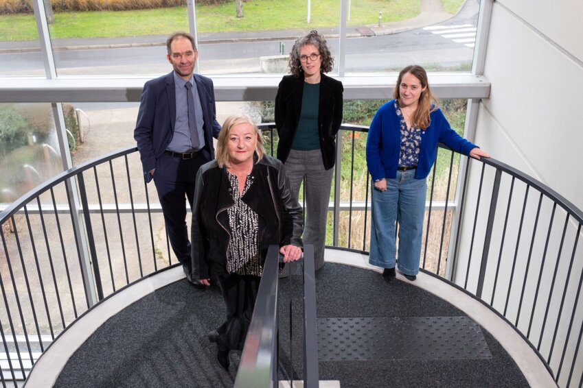 L'équipe dirigeante de l'Urssaf Picardie : Valérie Hadet, Christophe Finsterlé, Gwénaëlle Laurendin et Agnès Fornier de Violet. © Cyrille Struy