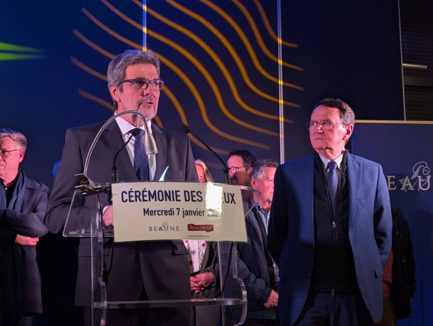 Michel Quinet, vice-président de la communauté d’agglomération Beaune Côte et Sud, a mis l’accent sur la rigueur et les économies auxquelles doivent se plier les élus locaux. © Aletheia Press / Nadège Hubert