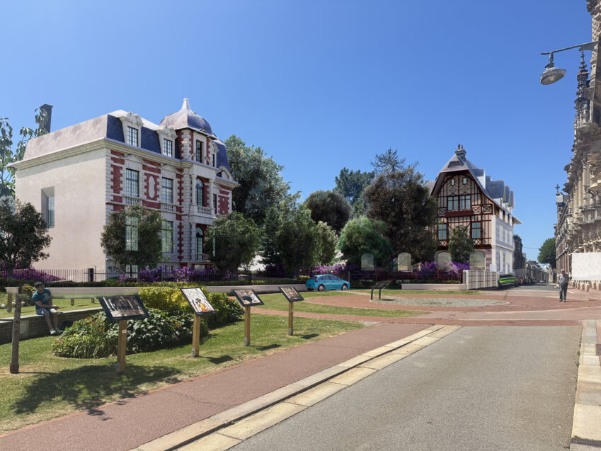 La phase de travaux est estimée à 24 mois pour restaurer les trois villas emblématiques de Fécamp. © Horizon AM