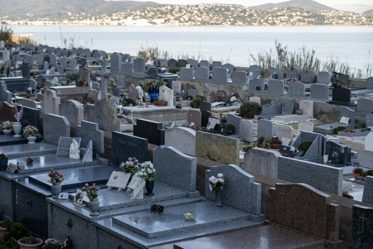 Le cimetière marin de Saint-Tropez le 29 décembre 2025 où sera inhumée Brigitte Bardot le 7 janvier 2026 © MIGUEL MEDINA