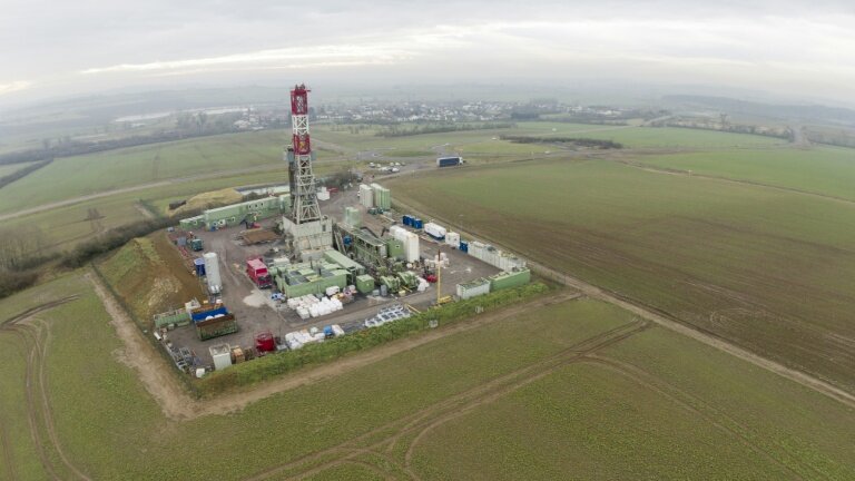 Le site de forage du projet REGALOR II, piloté par La Française de l’Énergie, le 23 janvier 2026 à Pontpierre, en Moselle © Jean-Christophe VERHAEGEN