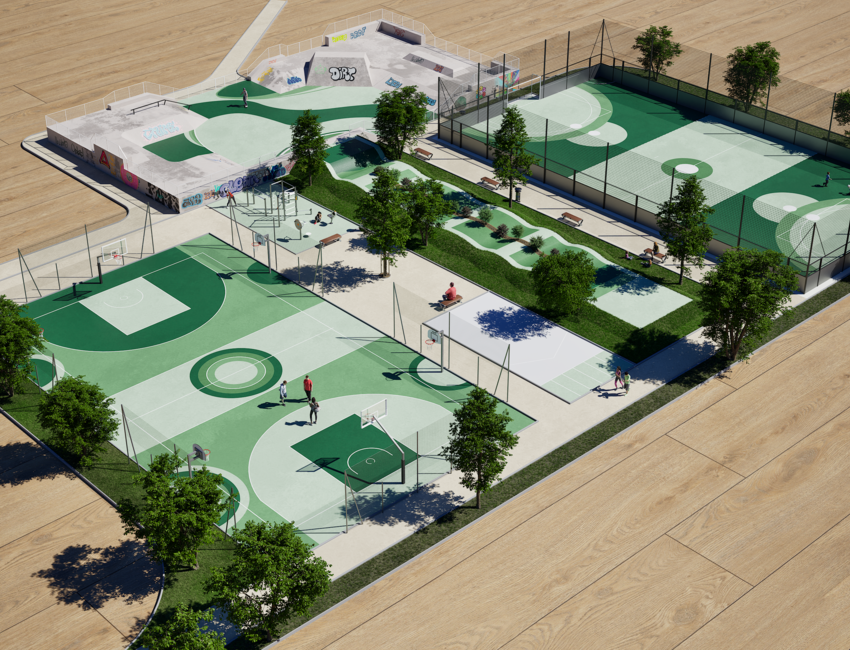 Il n’existe actuellement aucun terrain de boccia ou de cécifoot extérieurs dans les Hauts-de-France. © Osmose Ingénierie