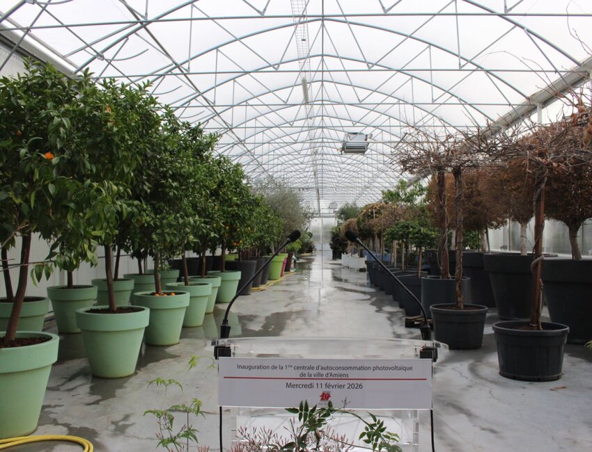 Les 600 m² de toiture du bâtiment ont été équipés de 308 panneaux solaires. © Ville d'Amiens