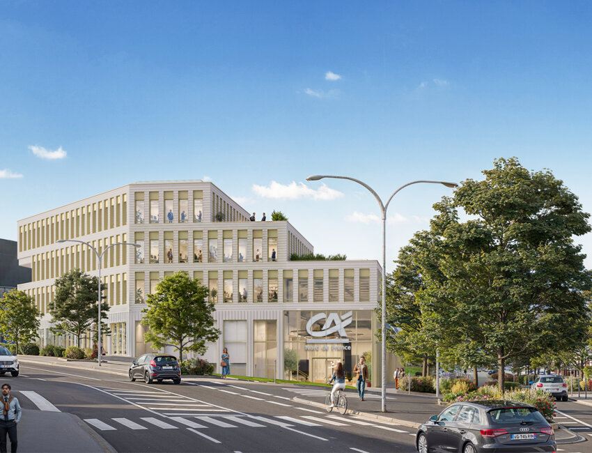 Lors de la signature, de gauche à droite : Frédéric Leturque, président de la CUA, et Gabriel Hollander, président du Crédit agricole Nord de France.