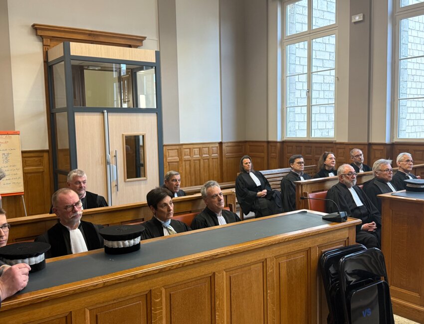 Le tribunal de commerce de Soissons lors de l'audience solennelle.