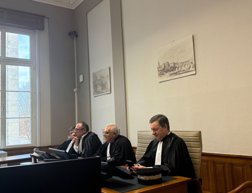 Le tribunal de commerce de Soissons lors de l'audience solennelle.