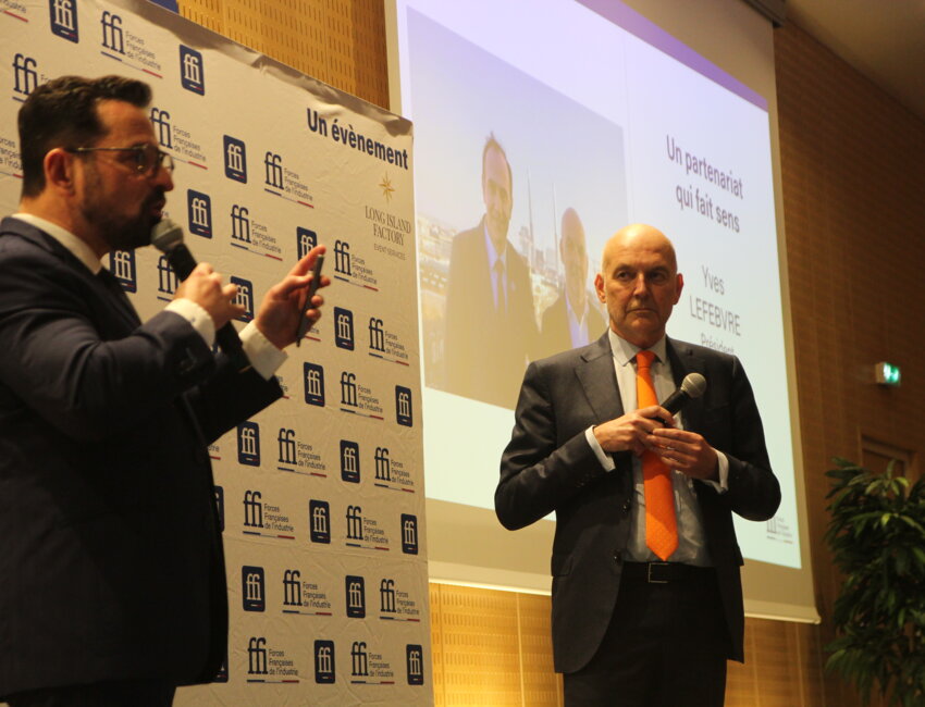 Les membres-fondateurs des FFI – Le Havre, lors de la cérémonie d'inauguration du club à la CCI Seine-Estuaire. © Aletheia Press / B.Delabre
