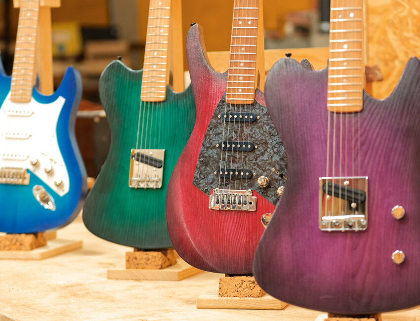 © Benjamin Prost. Les guitares d’Aegis se veulent plus que de simples instruments.