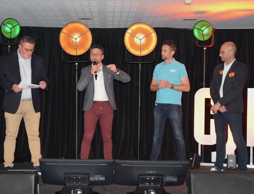Aux côtés de l’animateur de la soirée sont intervenus Mathieu Hetzer, président national du CJD, Julien Cussonneau, président du CJD Challans-Vendée, et Matthieu Dancoisne, président du CJD Artois.