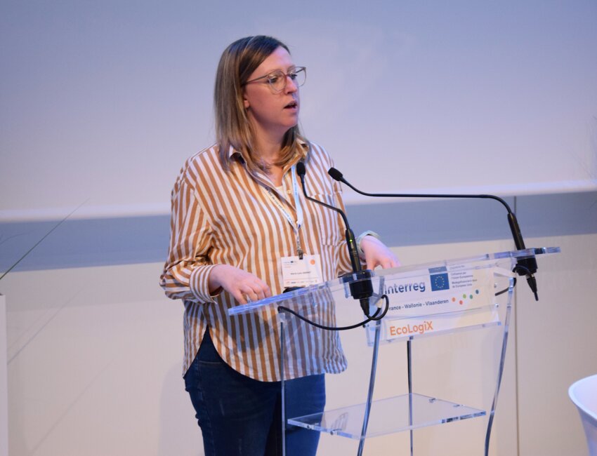 Pour conclure la matinée, Marie-Lyne Jaminet, gestionnaire du projet Ecologix, a présenté une synthèse des échanges pour une meilleure coopération transfrontalière.