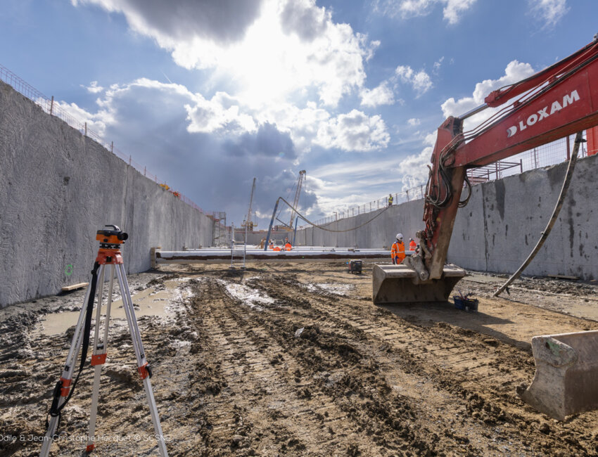 Le creusement de l'écluse. © CSNE - Jean-Christophe Hecquet