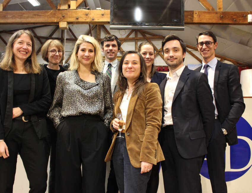 Les membres du bureau de l'Association du master Droit notarial d'Amiens, organisatrice de la soirée.