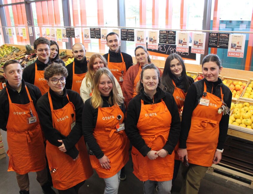 Une partie de l'équipe parmi les 24 employés du magasin d'Amiens.