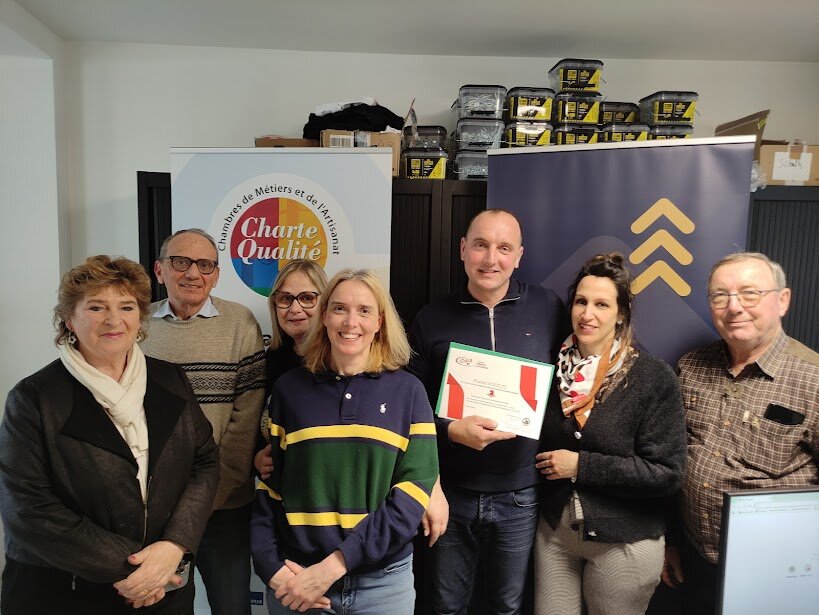 Élus, membres de la CMA et la famille Schultz.