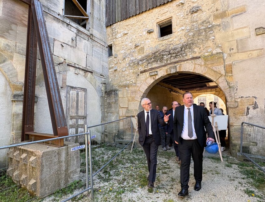 © Alexandra Marquet. Visite du futur chantier de déqualification de l'îlot de la Halle de Bar-le-Duc.