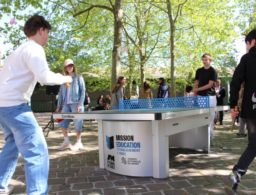 Le tennis de table est déjà très présent au sein de l'établissement avec son sport étude.