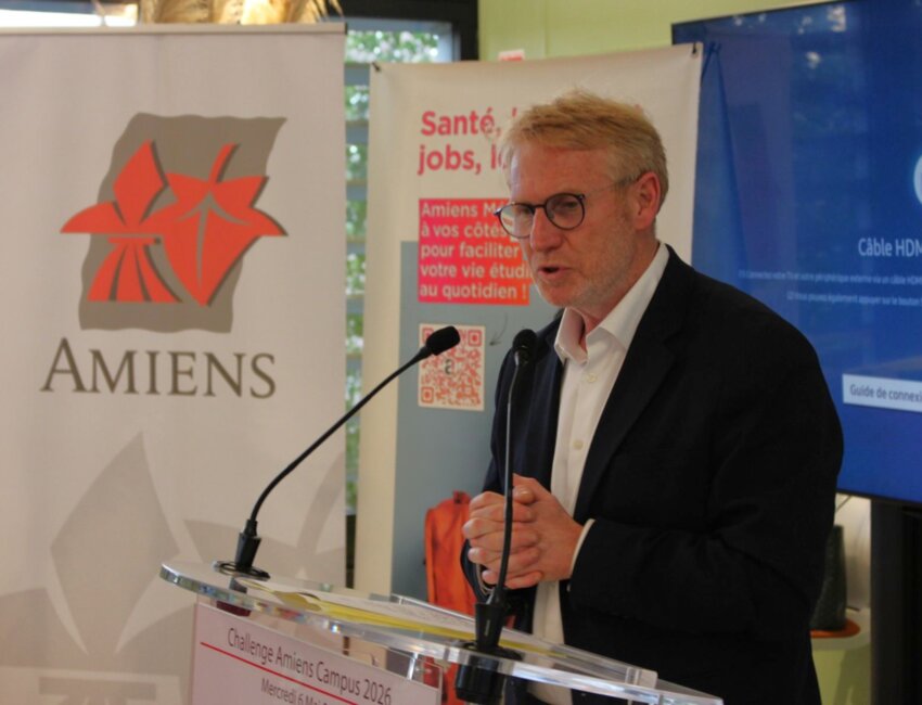 Le maire et président d'Amiens Métropole, Frédéric Fauvet, a salué l'esprit d'initiative des étudiants amiénois.