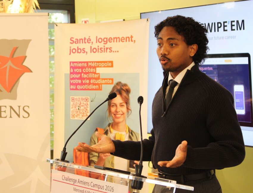 Dix équipes et candidats étudiants étaient en lice sur ce Challenge Amiens Campus 2026.