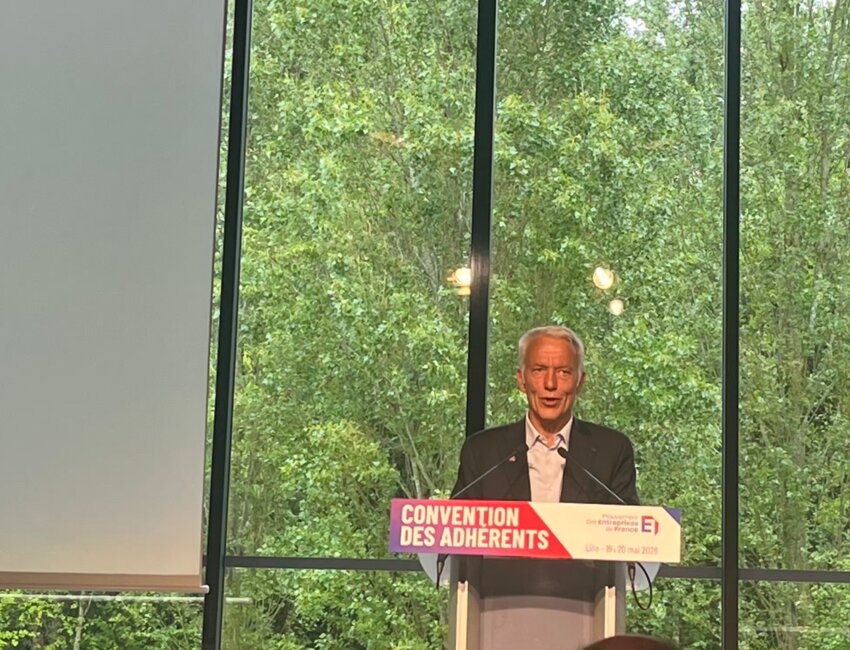 Patrick Martin, président du Medef, à Marcq-en-Baroeul.