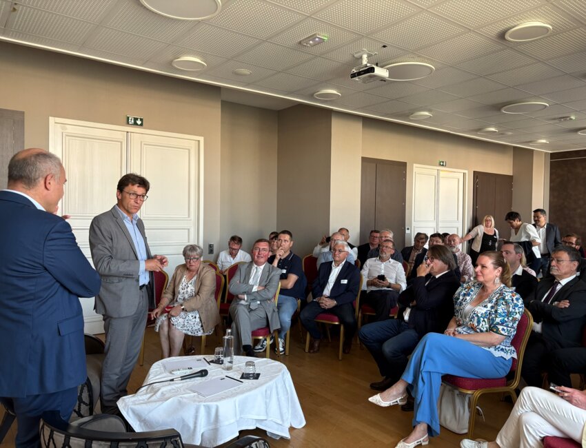© Alexandra MARQUET- Les acteurs économiques et chefs d'entreprise venus écouter la conférence de l'expert François Gemenne