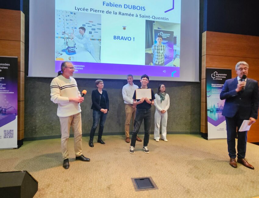 Fabien Dubois, premier du concours cette année, se souvient «d’un bon moment partagé» avec les autres lycéens.