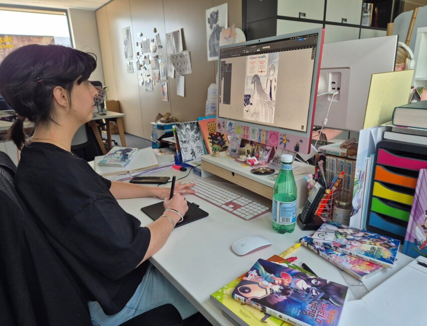 Une des graphistes spécialisée en manga, pour la collection Doki Doki