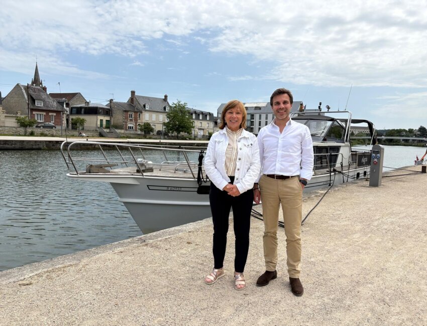 Sylvie Coupey, adjointe au commerce et à l'artisanat et Bertrand Coupey, manager du commerce. (c) M. G.