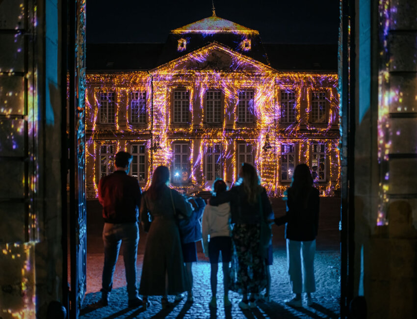 Soissons en Lumière illumine les bâtiments de la ville. © Ville de Soissons