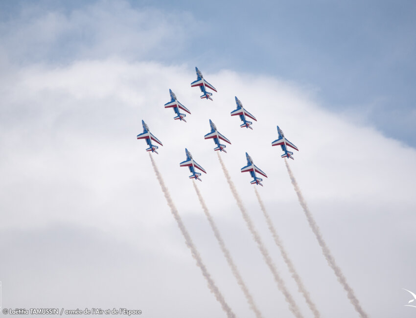 © Laëtitia TAMUSSIN / armée de l'Air et de l'Espace. La Patrouille de France sera présente.
