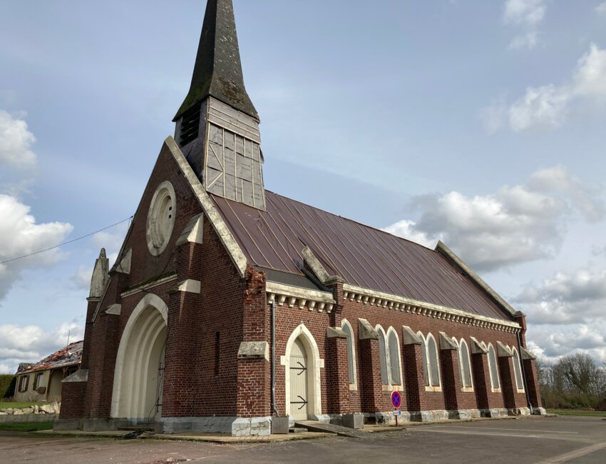 L'Église Saint-Vaast à Bihucourt. © Mission Patrimoine