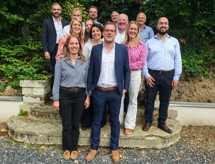 Le nouveau président, Maxence Top, entouré des membres du bureau.