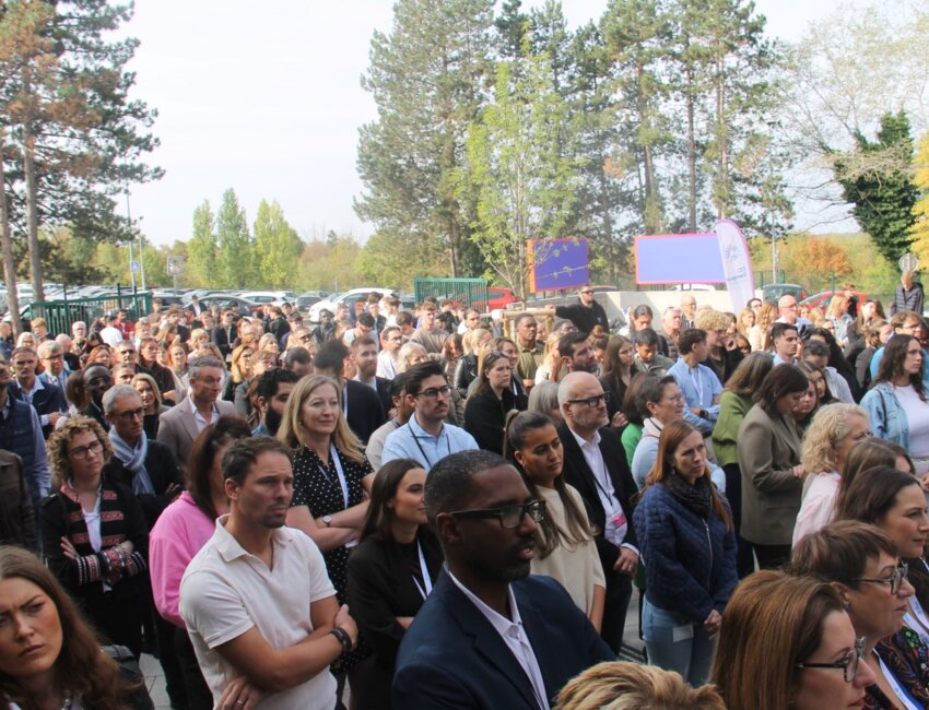 Foule des grands jours, le 24 septembre sur le campus 14M à Laxou de l’aujourd’hui CCI Campus-Centre Grand Est. © Emmanuel Varrier.