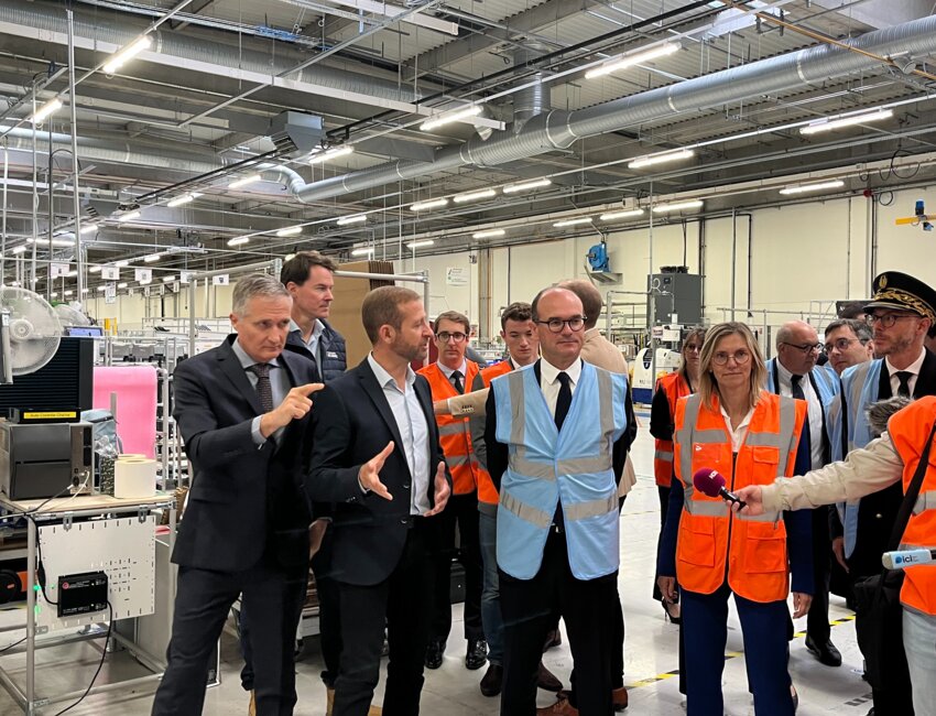 Le ministre a visité l'usine de production d'Atlantic.