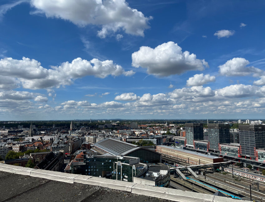 La future vue du restaurant en rooftop, avec une vision sur Lille.