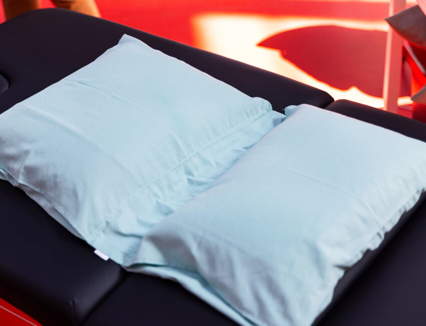 Les deux hauteurs du coussin permettent de l’ajuster. ©Lena Heleta