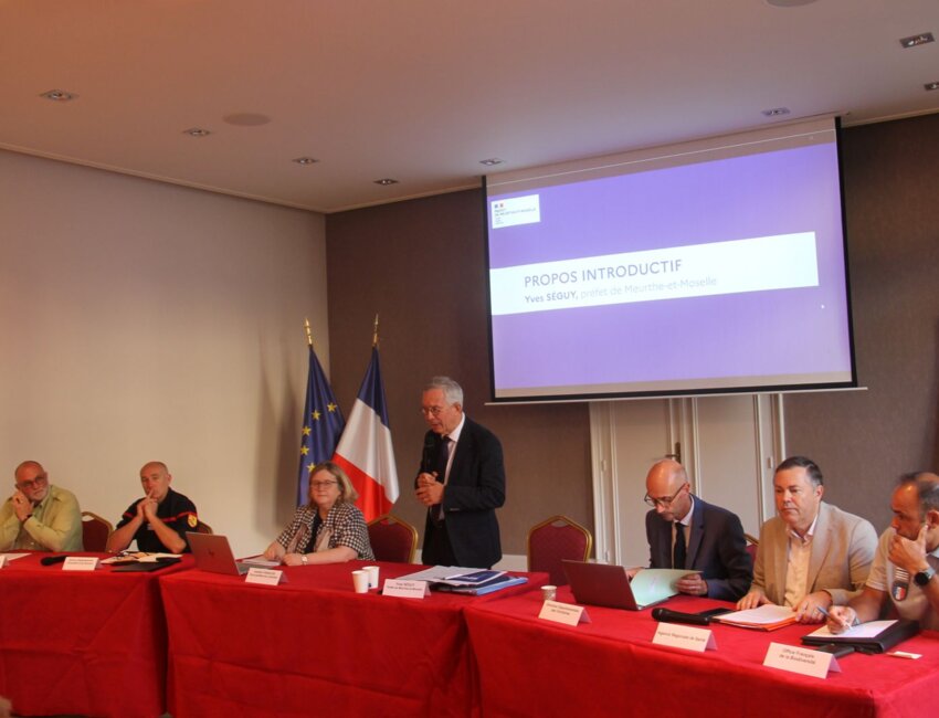 Les représentants des différents services de l’État ont balayé la situation du département, le 8 septembre à la préfecture à Nancy. © Emmanuel Varrier.