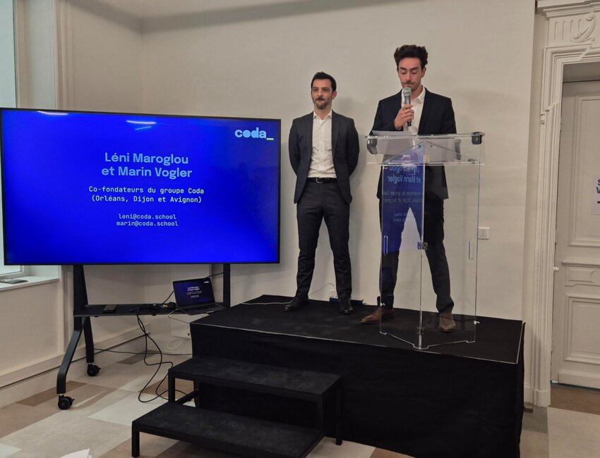 Les co-fondateurs du groupe CODA : Marin Vogler et Leni Maroglou