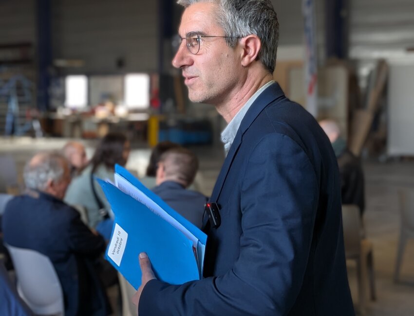 Candidat à l’élection présidentielle, François Ruffin est venu apporter son soutien aux salariés de Klégé.