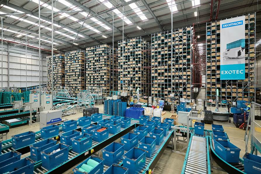 Exotec® équipe sept sites logistiques de Decathlon