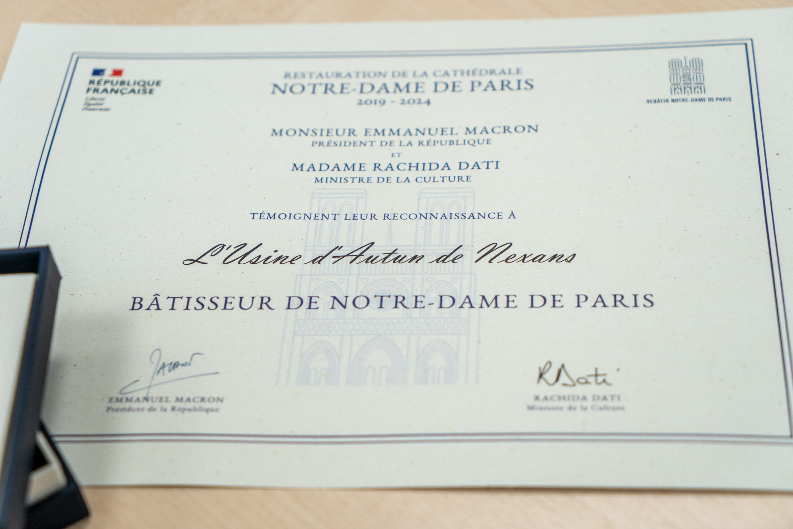 Nexans Autun distingué pour sa contribution à la renaissance de Notre-Dame