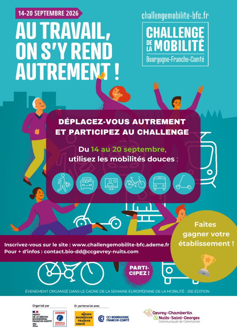 Challenge Mobilité 2026 : la CC de Gevrey-Chambertin et de Nuits-Saint-Georges mobilise les employeurs