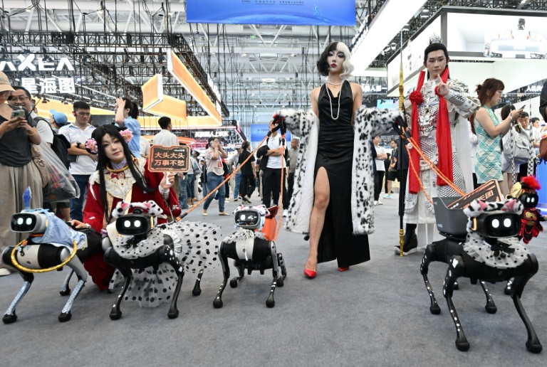 Les entreprises chinoises roulent des mécaniques au salon de la robotique de Pékin