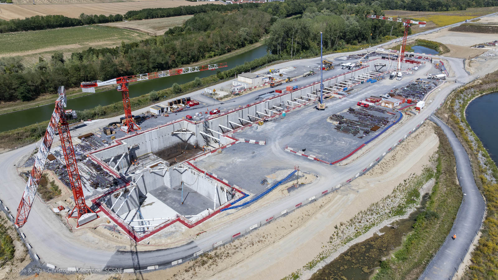 Canal Seine-Nord Europe : l'écluse de Montmacq prend forme