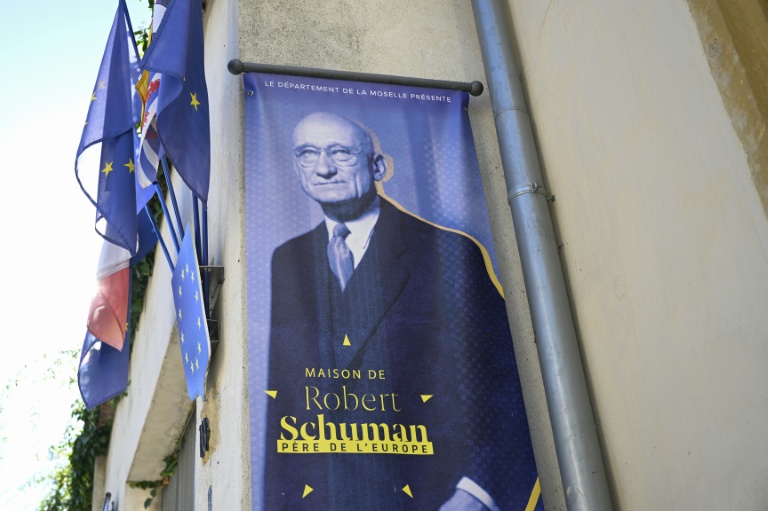 A Metz, le pape sous le signe du pieux Européen Robert Schuman
