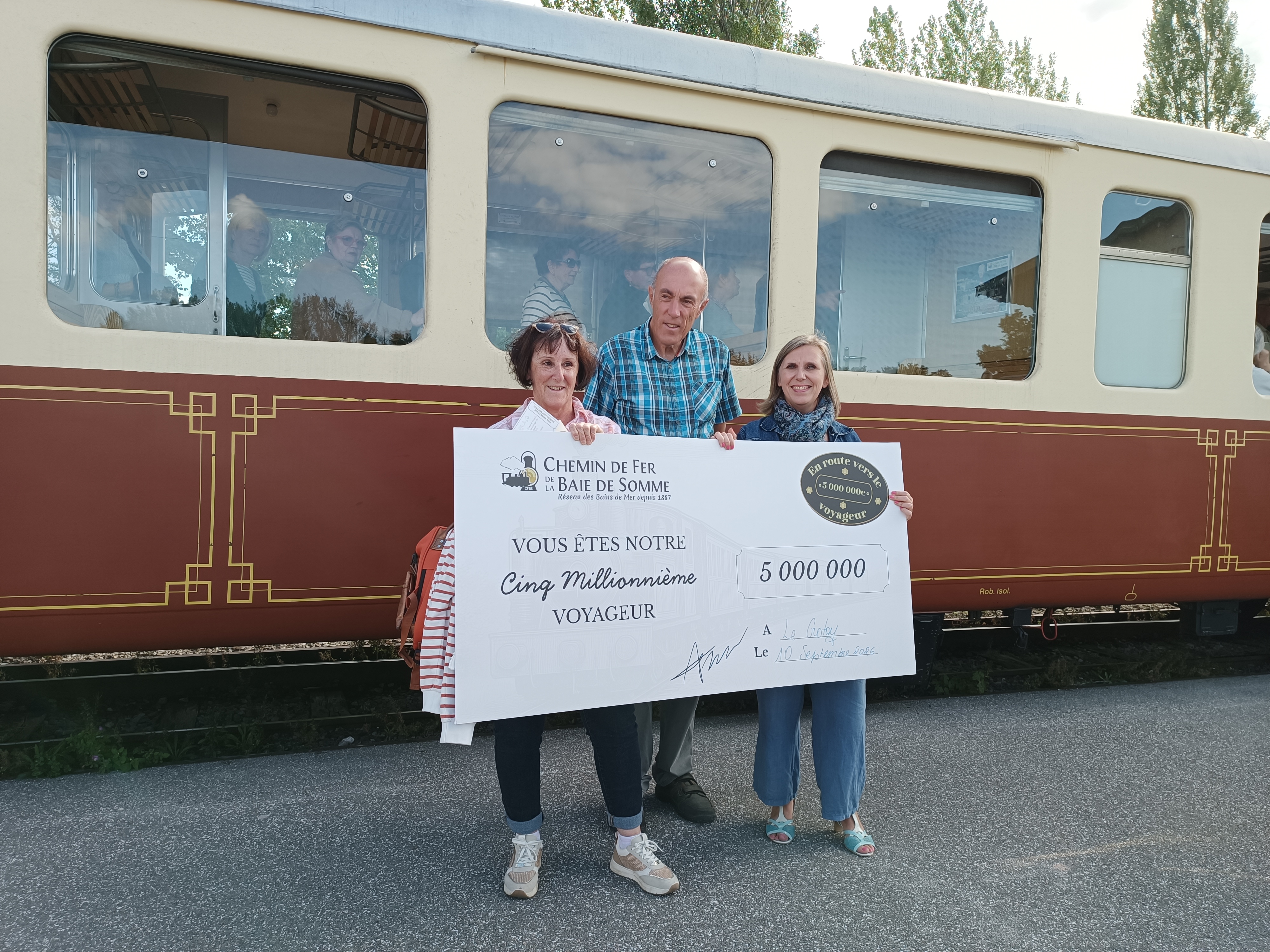 Le Crotoy : le chemin de fer de la Baie de Somme a accueilli son 5 000 000e voyageur