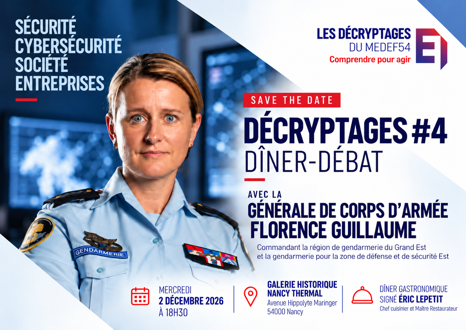 Le MEDEF 54 organise un dîner-débat à Nancy sur les enjeux de sécurité